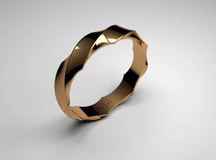Twisted Ring - Elegant - Size 7 3d printed