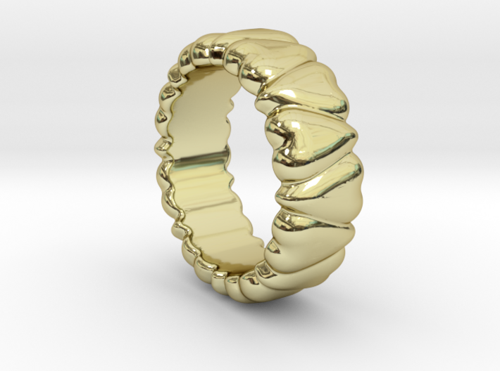 Ring Heart To Heart 14 - Italian Size 14 3d printed