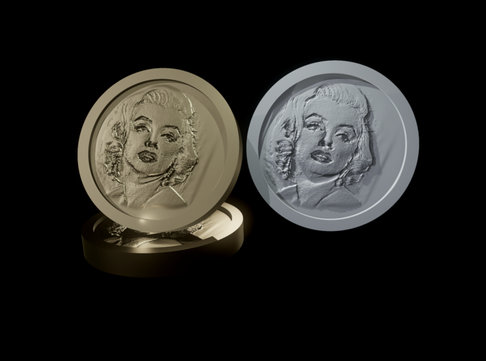 Marilyn Monroe Coin 3d printed 