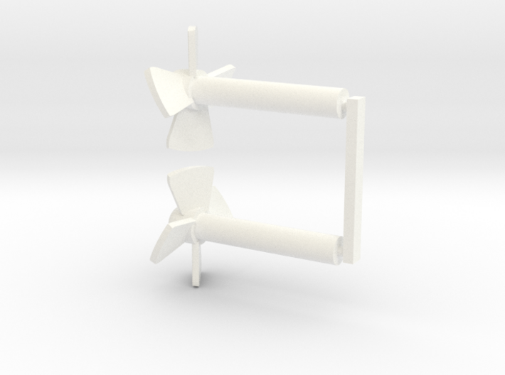 MV Anticosti, Propeller and shaft for static model 3d printed 