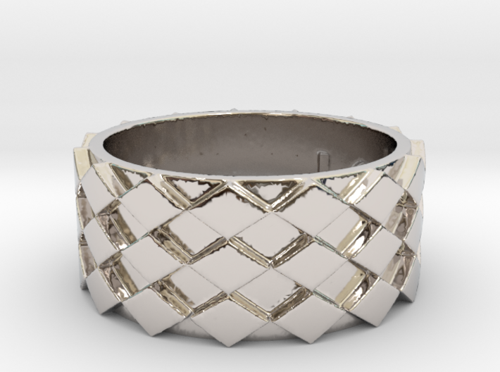 Futuristic Diamond Ring Size 10 3d printed