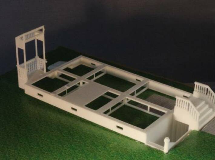 HO Scale DPM Townhouse #3 Foundation 3d printed The model has been changed- there is no longer a back roof.