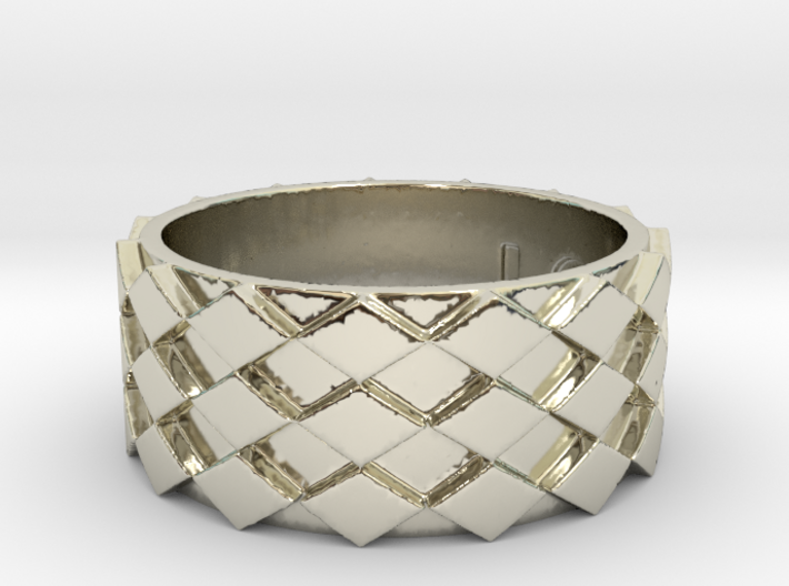 Futuristic Diamond Ring Size 11 3d printed