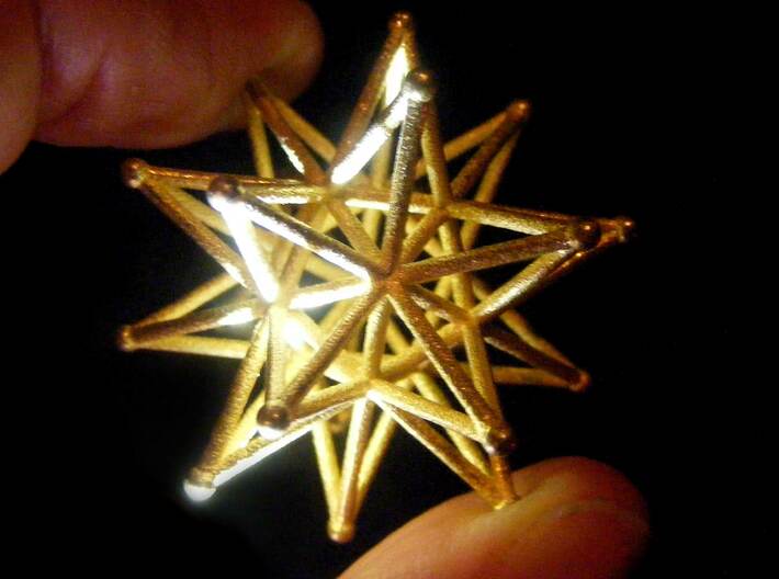 Stellated Icosahedron 40mm Sacred Geometry 3d printed