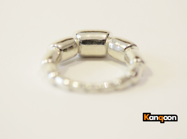  Magdalena - Ring 3d printed Polished Silver printed