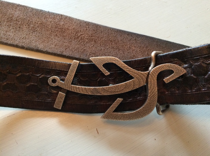 Groundswell Anchor Belt Buckle 3d printed