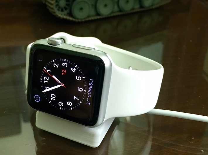 Compact Apple Watch Stand 3d printed