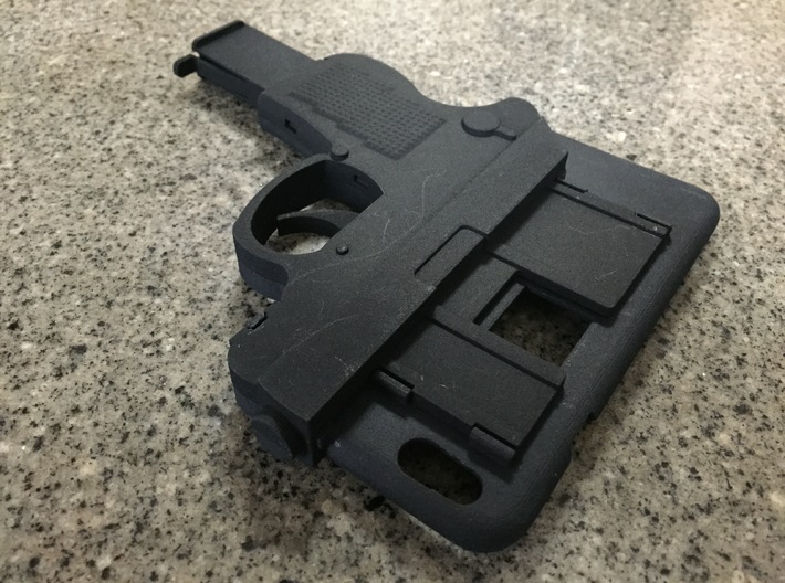 iPhone 6 Gun Case 3d printed Credit card slot (stores 1 card)