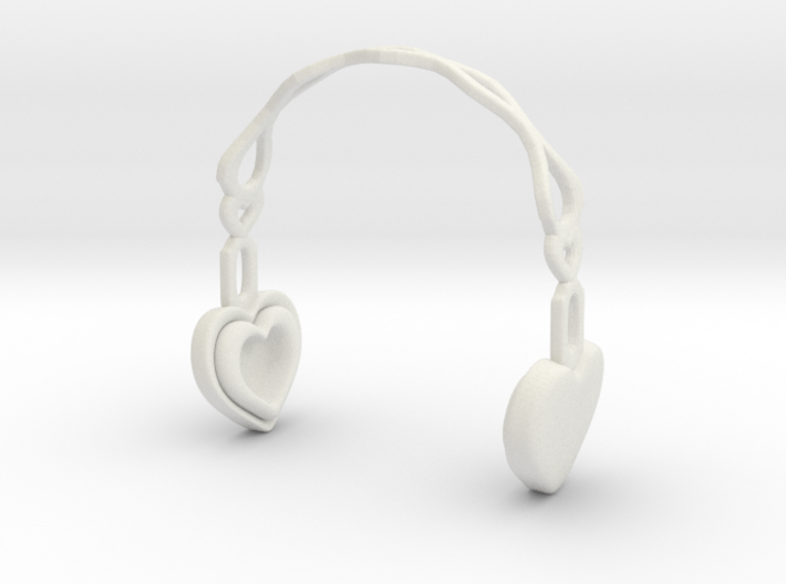 Headphones Heart Version: BJD Doll YOSD 1/6 3d printed