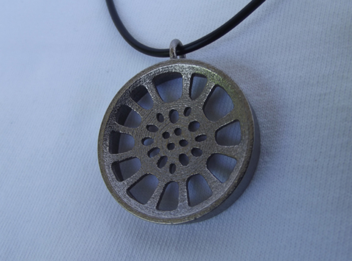 High Tenor &quot;void&quot; steelpan pendant, M 3d printed Updated design includes sticks (mallets)