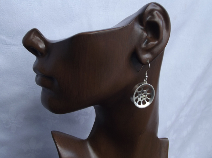 Double Seconds &quot;void&quot; steelpan earrings, M 3d printed