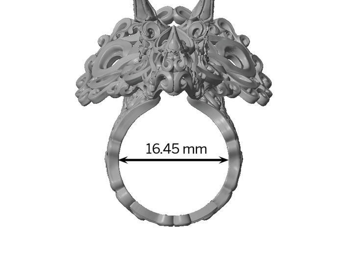 Tricera Ring (Size 6) 3d printed 