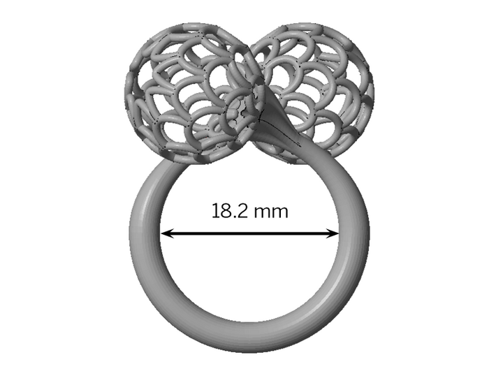 Bloom Ring (Size 8) 3d printed 