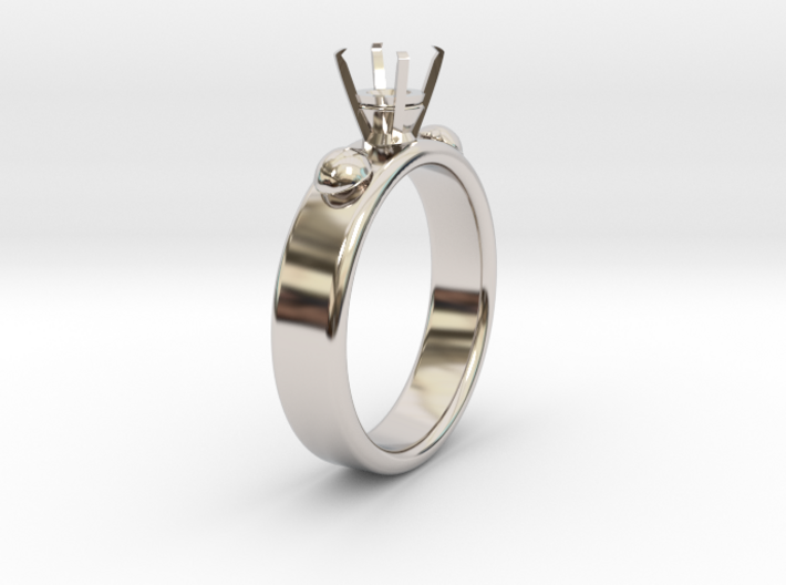 Ladybird Ring Ø14.73mm For Ø5mm Diamond size 46 3d printed