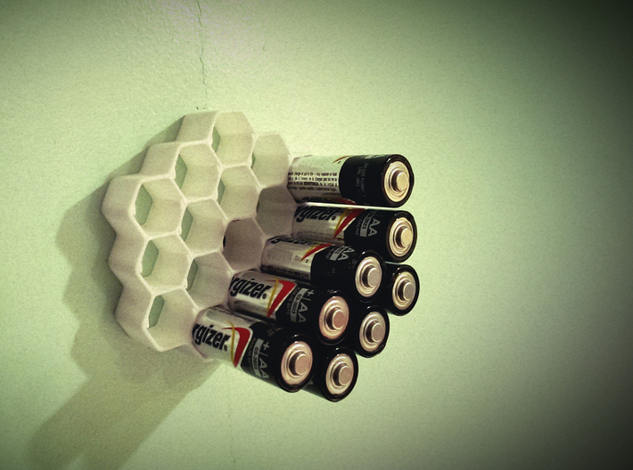 Honeycomb Battery Dispenser AA 3d printed 