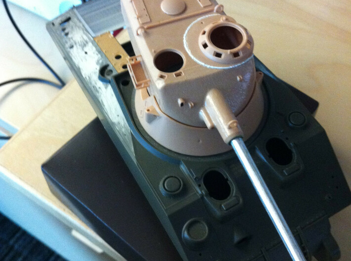 AMX Sherman TurretRing Adapter 3d printed