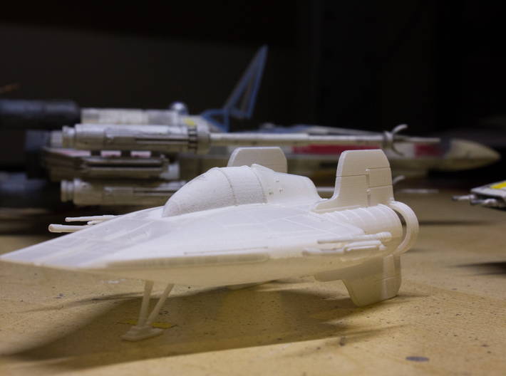 A-Wing 1/72 scale 3d printed After cleaning & alcohol soak