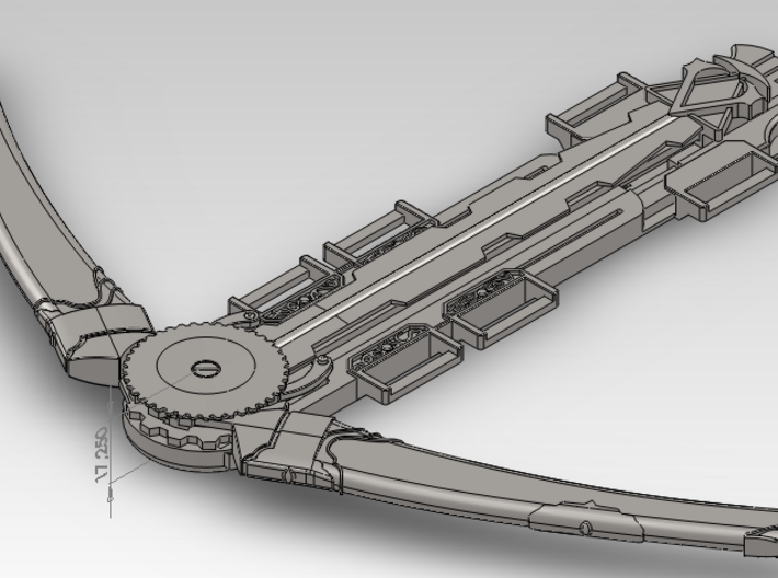 Arno's Phantom Crossbow Replica For Cosplay 3d printed Phantom Crossbow deployed
