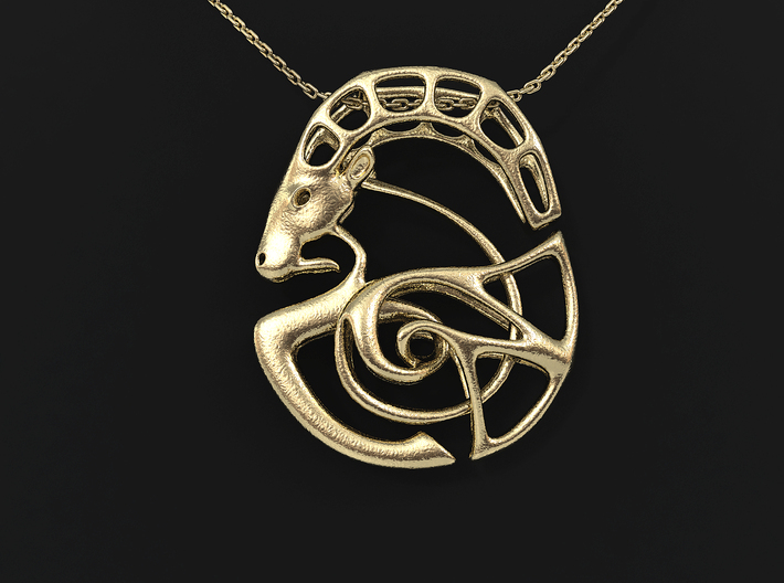 Capricorn Zodiac Pendant 3d printed 
