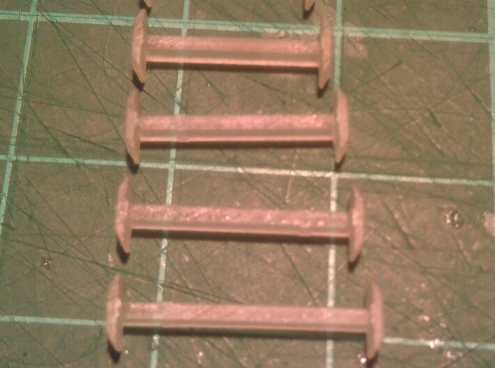N Scale 10mm Fixed Coupling Drawbar x6 3d printed Range of Couplings - 9mm to 14mm