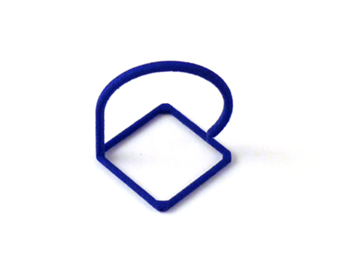 Rhombus ring shape. 3d printed 