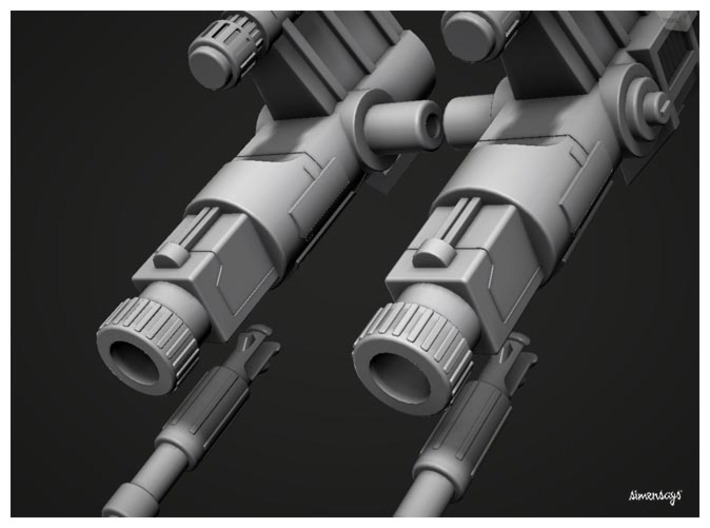 Simensayys AT-AT Swivel Gun & Missiles 3d printed 