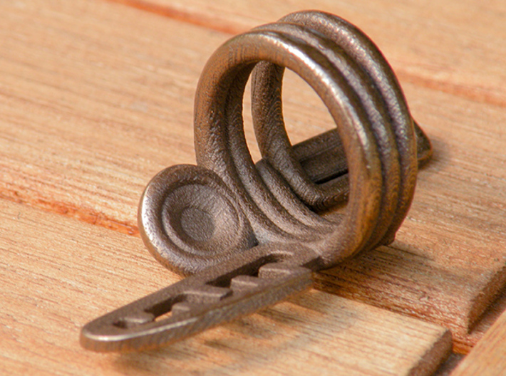Balem's Ring3 - US-Size 10 1/2 (20.20 mm) 3d printed Ring 3 in polished bronze steel (shown: size 10)