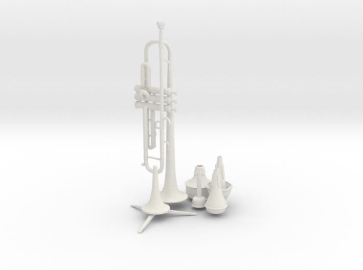 Michael's Mini Trumpet (Complete Set) 3d printed