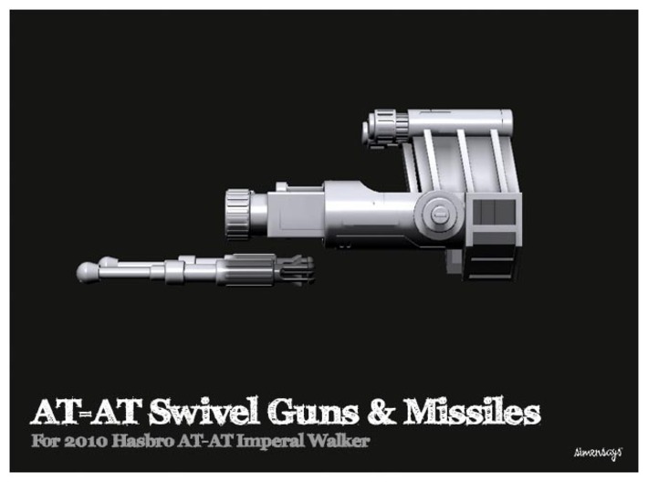 Simensayys AT-AT Swivel Gun &amp; Missiles 3d printed