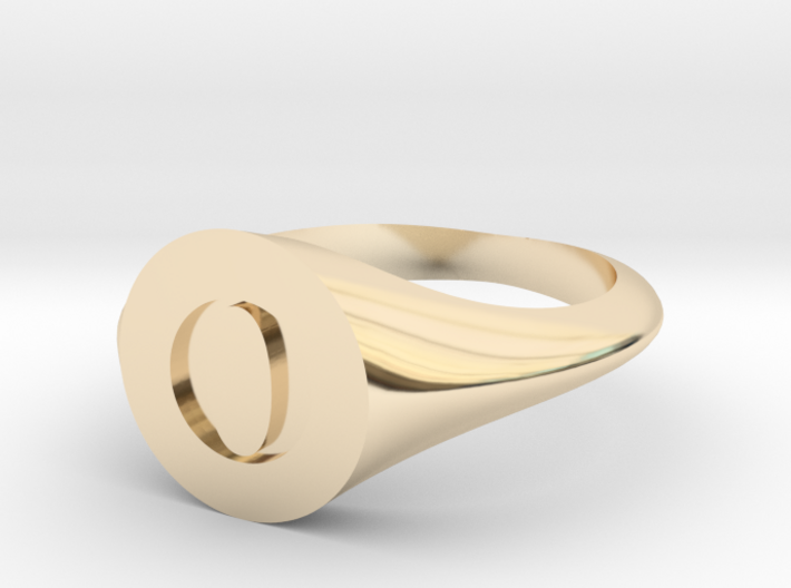 Letter O - Signet Ring Size 6 3d printed