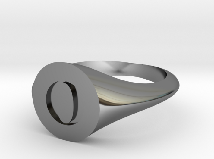 Letter O - Signet Ring Size 6 3d printed