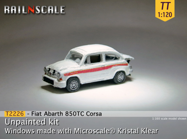 Fiat Abarth 850 TC Corsa (TT 1:120) 3d printed 