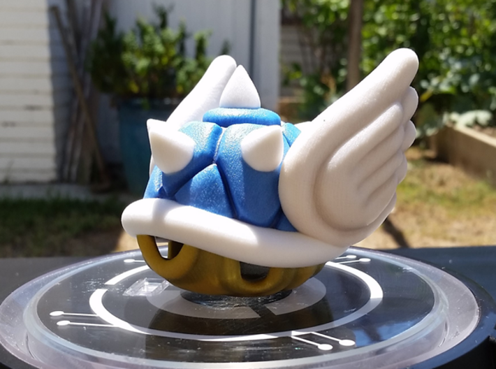 Blue Spiny Shell 3d printed