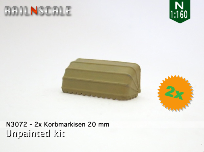 2x Korbmarkise 20mm (N 1:160) 3d printed