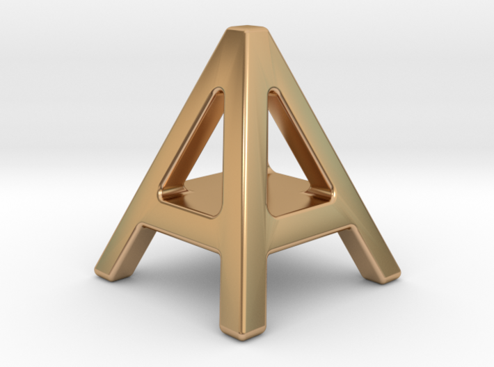 AA A - Two way letter pendant 3d printed