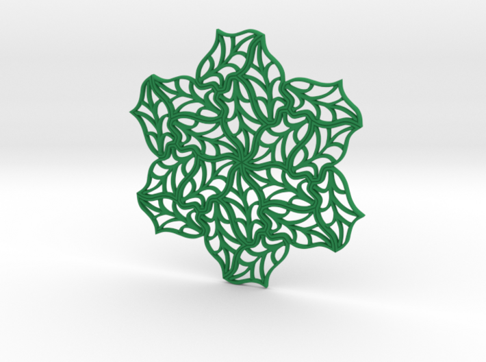 Drink Coaster- Tileable - Leaf Pattern 3d printed