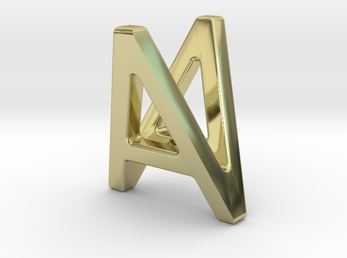 AV VA - Two way letter pendant 3d printed