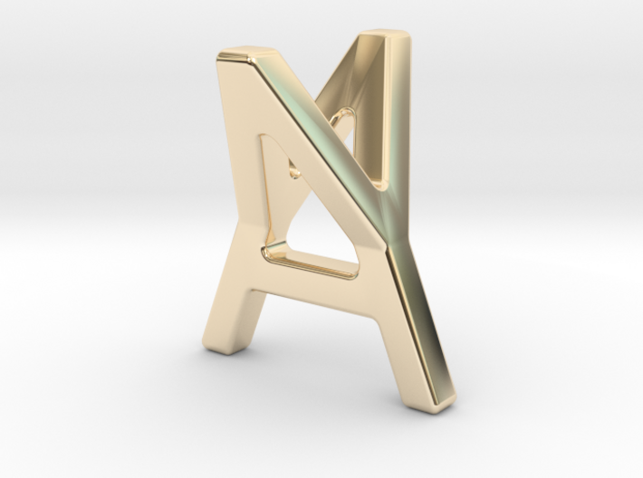 AY YA - Two way letter pendant 3d printed