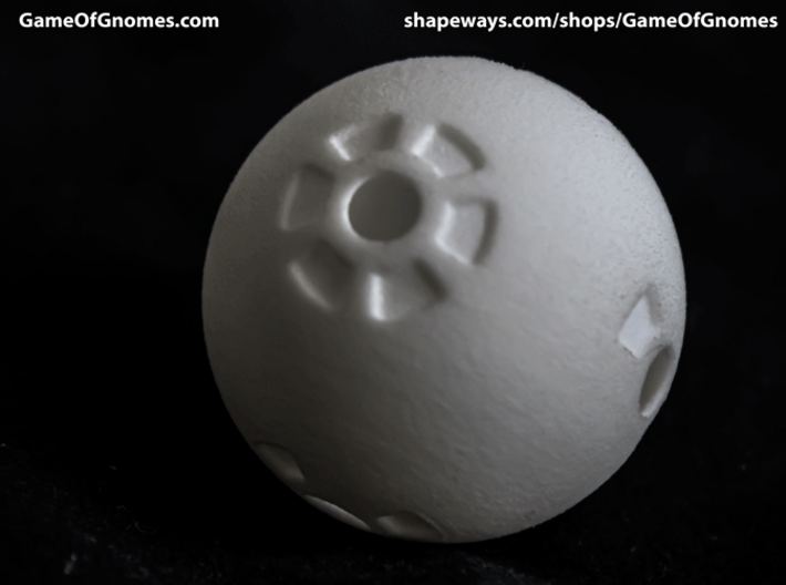 Round Die 3d printed Printed in White Strong &amp; Flexible