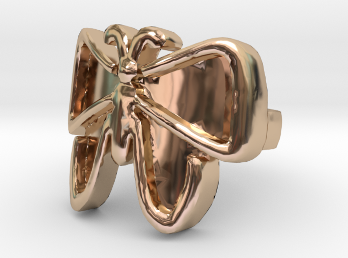 The Unfolding Butterfly Ring Size (US Size 7) 3d printed