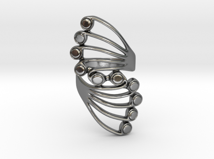 Butterfly Wing Ring Size 6 3d printed