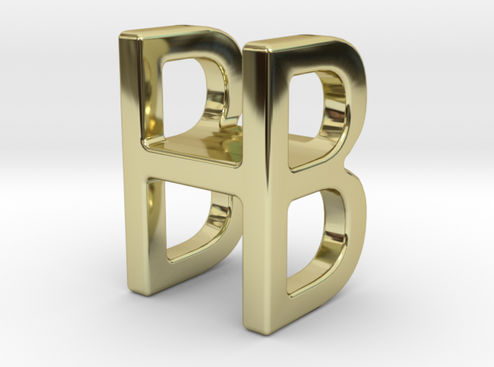 Two way letter pendant - BH HB 3d printed