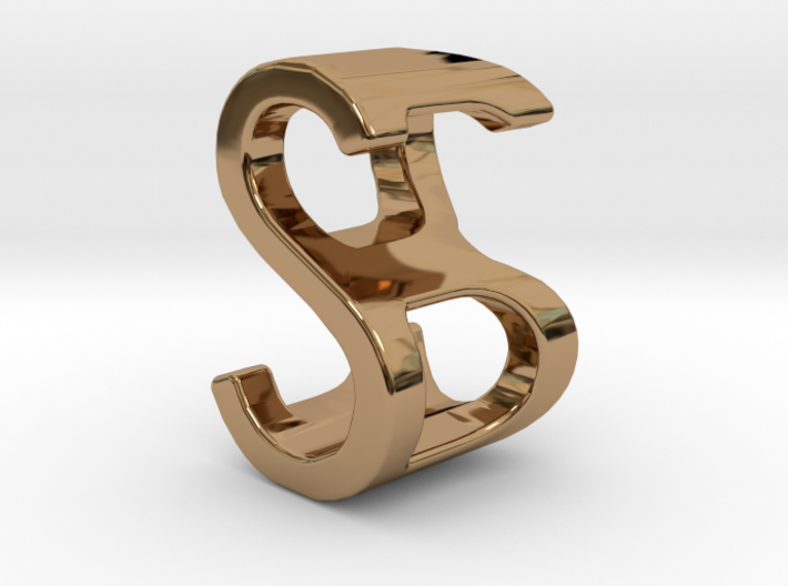 Two way letter pendant - BS SB 3d printed
