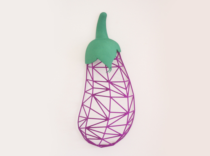Wired Eggplant 3d printed