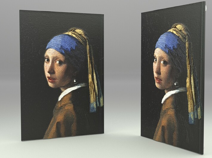 Girl With A Pearl Earring (Jan Vermeer) 3d printed