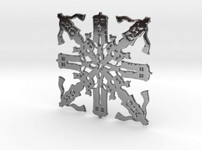 Doctor Who: Fourth Doctor Snowflake 3d printed