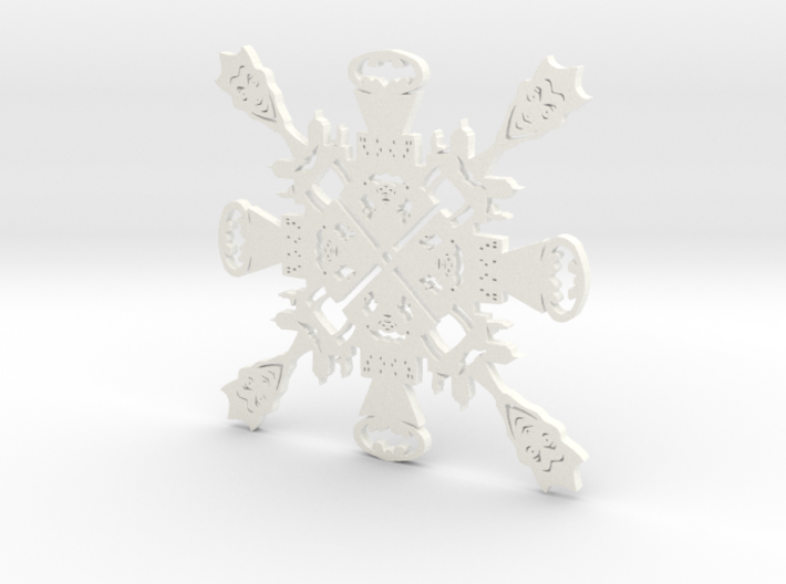 Batman Harley/Joker Snowflake 3d printed 