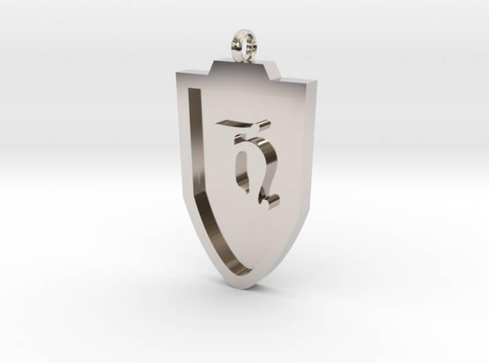 Medieval H Shield Pendant 3d printed