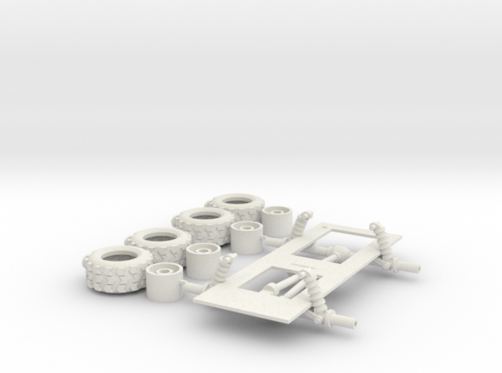 4x4 Car chassis 1/56 3d printed 