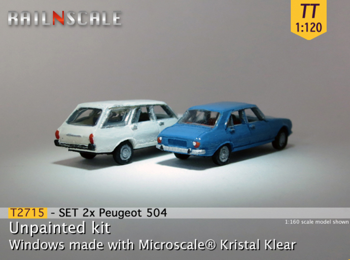 SET 2x Peugeot 504 (TT 1:120) 3d printed 